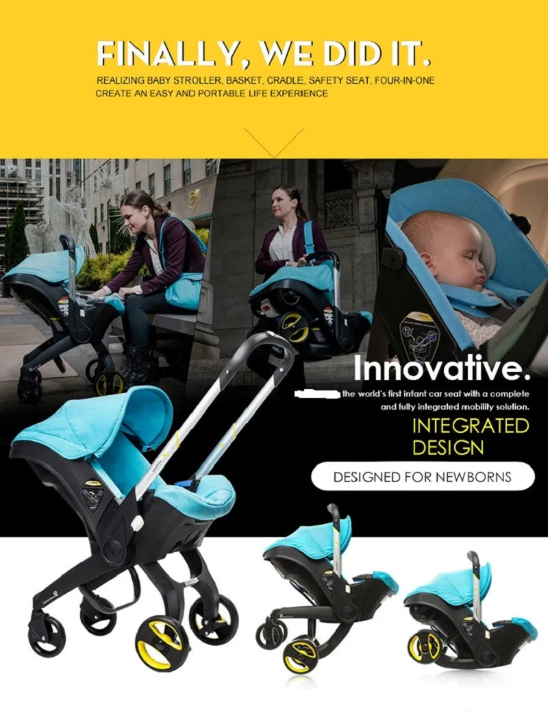 Newest Luxury Baby Stroller 4 in 1